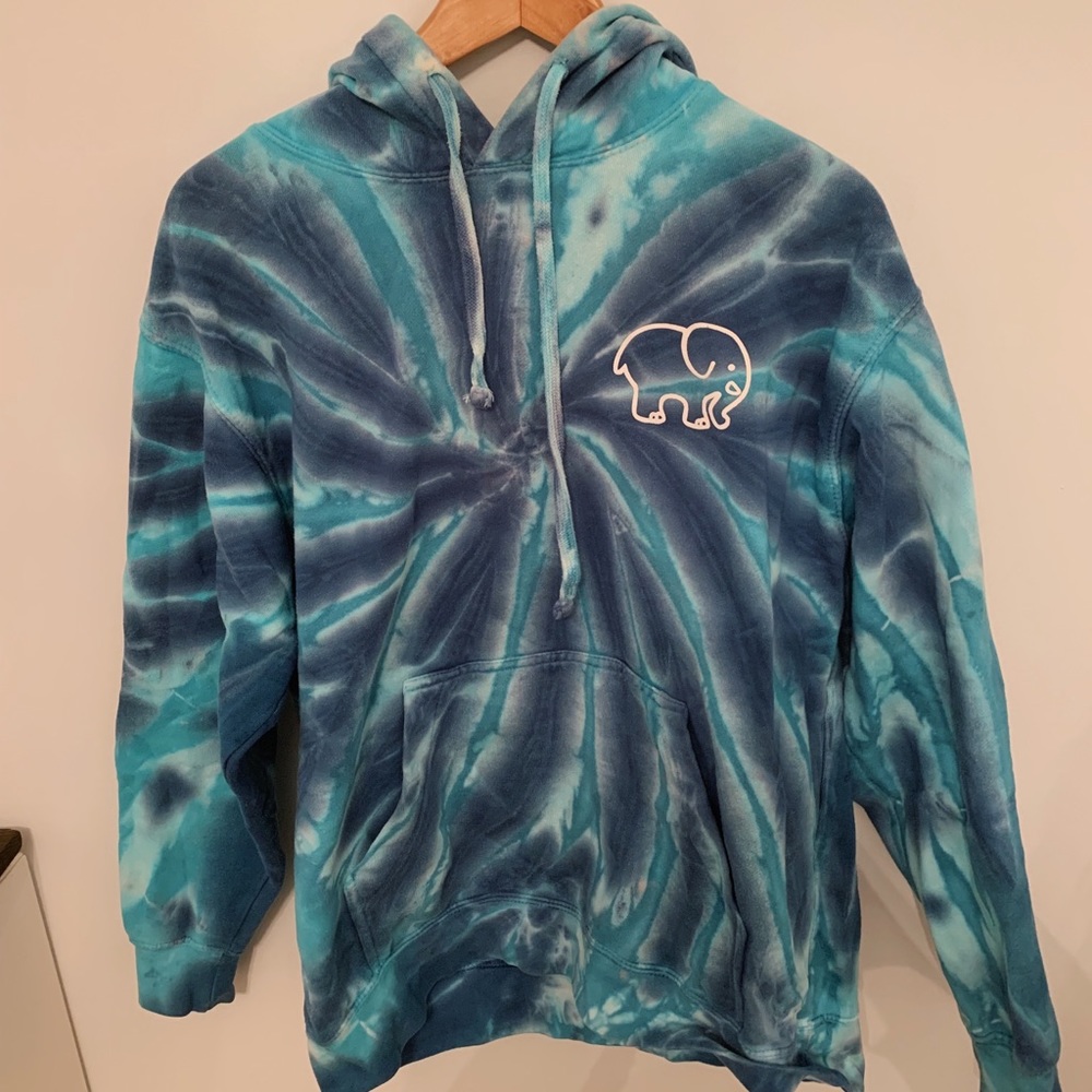 Ivory Ella blue tie dye hoodie